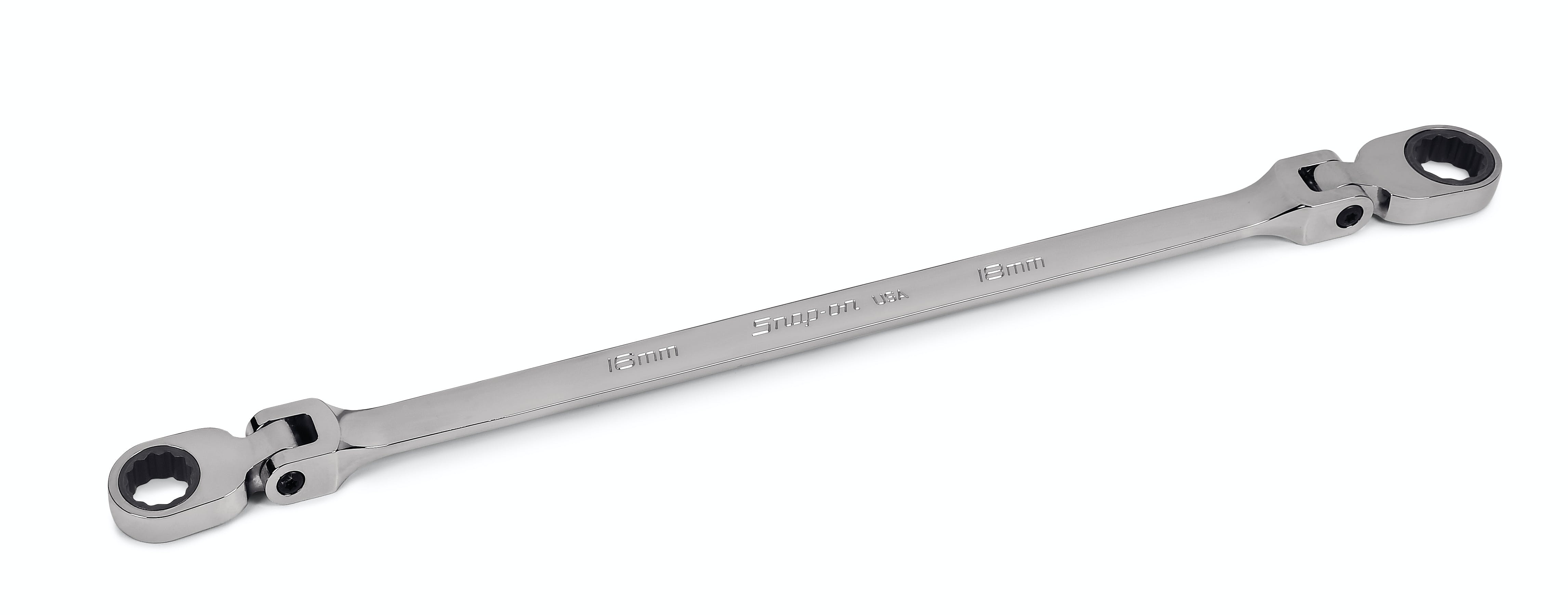 16 and 18 mm 12-Point Metric Flank Drive® Double Flex Ratcheting Box Wrench | XFRM1618A 16 and 18 mm 12-Point Metric Flank Drive® Double Flex Ratcheting Box Wrench | XFRM1618A